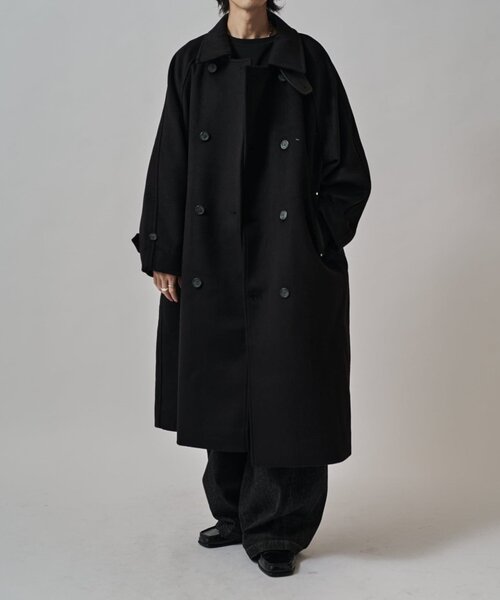 Lui's ロングコート コート アウター ルイス ブラック 黒 SURJENT ダブルロングオーバーコート（チェスターコート）｜Lui's