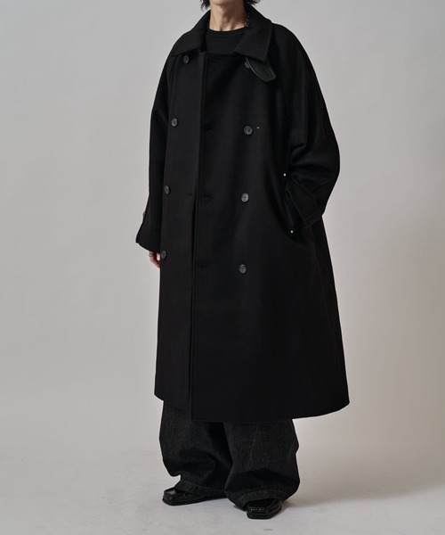 Lui's ロングコート コート アウター ルイス ブラック 黒 SURJENT ダブルロングオーバーコート（チェスターコート）｜Lui's