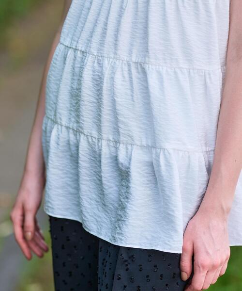 DRESSTERIOR（ドレステリア）の「◆【接触冷感/イージーケア】ティアードコンビカットソー（Tシャツ/カットソー・レディース・オフホワイト/ネイビー/キャメル・34/36/38）」の11枚目の写真