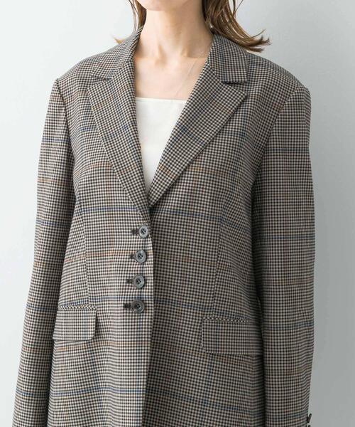 【美品】 アーバンリサーチロッソ チェックダブルテーラードジャケット セール】チェックテーラードジャケット（その他アウター