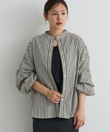 CRAFT STANDARD BOUTIQUE | 袖シャーリングバンドカラーシャツ◇(シャツ/ブラウス)