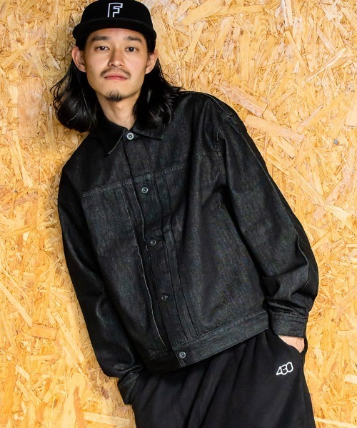 430(フォーサーティ)の「mj10999-SLVG DENIM JACKET 1-WASH デニムジャケット(25-140)(デニムジャケット・メンズ・ブラック/インディゴブルー・0/3/2/1)」の2枚目の写真