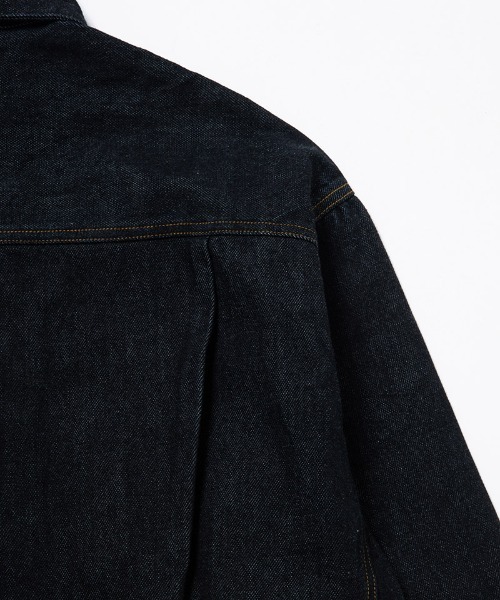 430(フォーサーティ)の「mj10999-SLVG DENIM JACKET 1-WASH デニムジャケット(25-140)(デニムジャケット・メンズ・ブラック/インディゴブルー・0/3/2/1)」の8枚目の写真