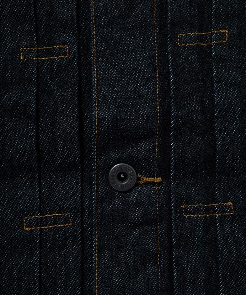 430(フォーサーティ)の「mj10999-SLVG DENIM JACKET 1-WASH デニムジャケット(25-140)(デニムジャケット・メンズ・ブラック/インディゴブルー・0/3/2/1)」の10枚目の写真
