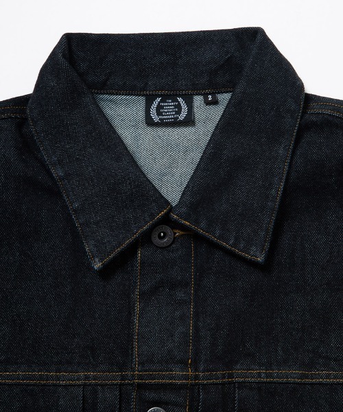 430(フォーサーティ)の「mj10999-SLVG DENIM JACKET 1-WASH デニムジャケット(25-140)(デニムジャケット・メンズ・ブラック/インディゴブルー・0/3/2/1)」の11枚目の写真