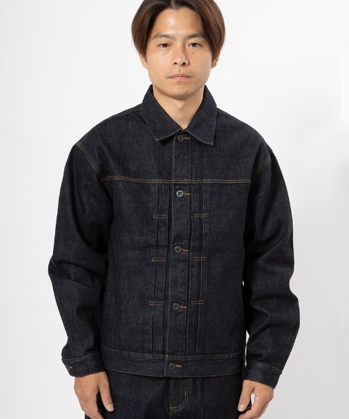 430(フォーサーティ)の「mj10999-SLVG DENIM JACKET 1-WASH デニムジャケット(25-140)(デニムジャケット・メンズ・ブラック/インディゴブルー・0/3/2/1)」の15枚目の写真
