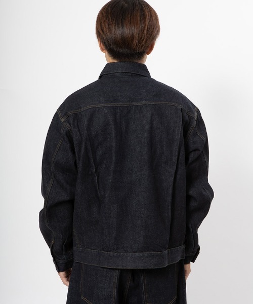 430(フォーサーティ)の「mj10999-SLVG DENIM JACKET 1-WASH デニムジャケット(25-140)(デニムジャケット・メンズ・ブラック/インディゴブルー・0/3/2/1)」の17枚目の写真