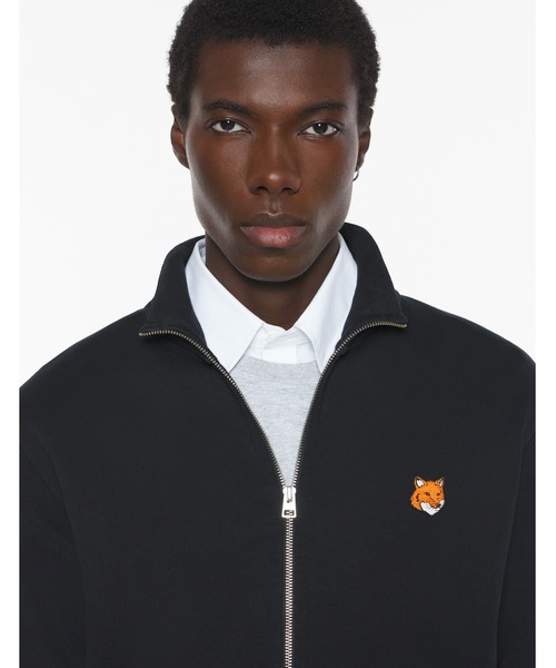 Maison Kitsune(メゾンキツネ)の「FOX HEAD ZIPPED REGULAR SWEATSHIRT(スウェット・メンズ・ブラック/ネイビー/ライトグレー/チャコール・XL/L/M/S/XS)」の1枚目の写真