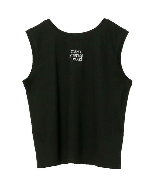 Rejoule(リジュール)の「前後2WAY ロゴ刺繍ノースリーブTシャツ(Tシャツ/カットソー・レディース・ブラック/ボルドー/オフホワイト・FREE)」の15枚目の写真