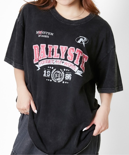 GORGE(ゴージ)の「《ピグメント加工×ルーズ感》ヴィンテージ風Tシャツ(Tシャツ/カットソー・レディース・A/C/D/B・F)」の3枚目の写真