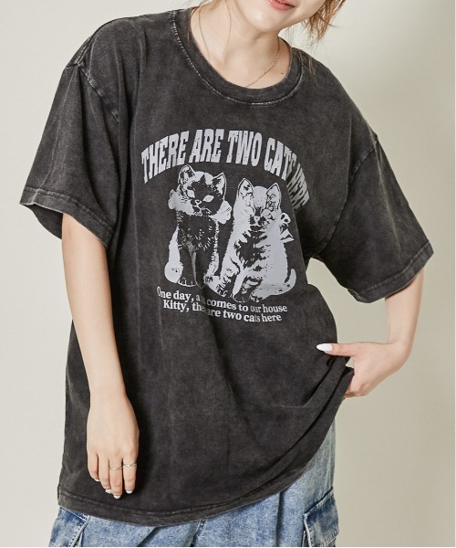 GORGE(ゴージ)の「《ピグメント加工×ルーズ感》ヴィンテージ風Tシャツ(Tシャツ/カットソー・レディース・A/C/D/B・F)」の6枚目の写真