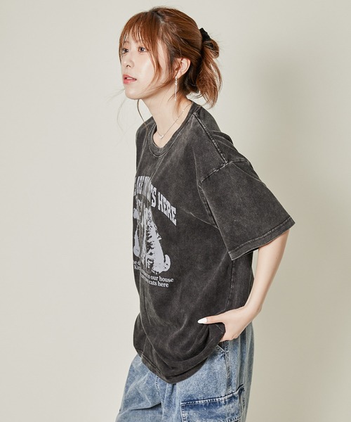 GORGE(ゴージ)の「《ピグメント加工×ルーズ感》ヴィンテージ風Tシャツ(Tシャツ/カットソー・レディース・A/C/D/B・F)」の7枚目の写真