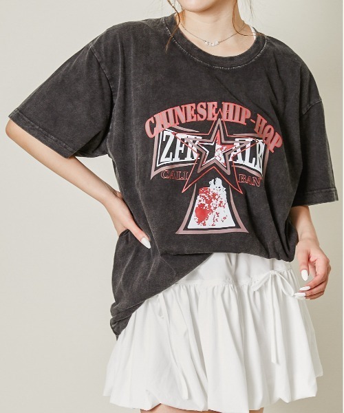GORGE(ゴージ)の「《ピグメント加工×ルーズ感》ヴィンテージ風Tシャツ(Tシャツ/カットソー・レディース・A/C/D/B・F)」の9枚目の写真