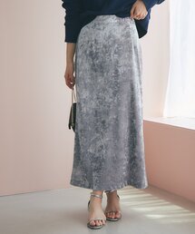 La boutique BonBon | 【取り入れやすいトレンド】ベロアロングナロースカート(スカート)