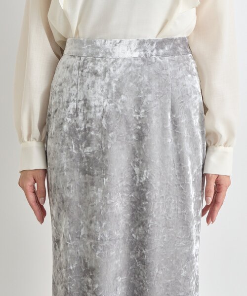 La boutique BonBon（ラブティックボンボン）の「ベロアロングナロースカート（スカート・レディース・ライトグレー/ライトベージュ/オフホワイト・38/36）」の20枚目の写真