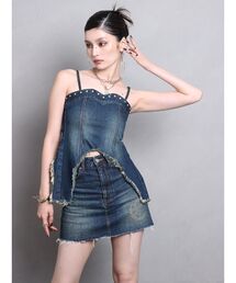 EVRIS | スタッズモチーフデニムキャミ【セットアップ着用可能】(キャミソール)