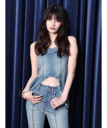 キャミソール　デニム Kastane キャミソール 「セットアップ対応」スタッズデニム