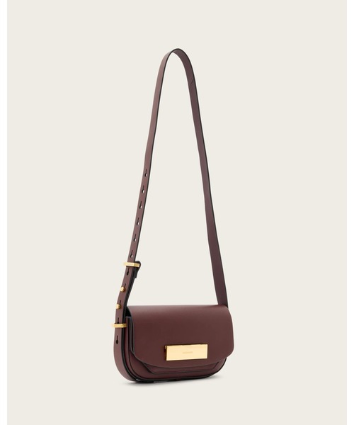 ALLSAINTS(オールセインツ)の「ETTA LEATHER SATCHEL CROSSBODY BAG | ETTA レザー サッチェル クロスボディ バッグ(ショルダーバッグ・レディース・レッド系・ONE SIZE)」の8枚目の写真