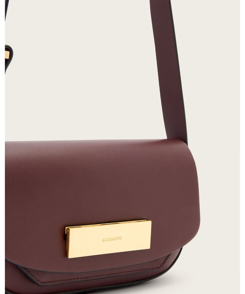 ALLSAINTS(オールセインツ)の「ETTA LEATHER SATCHEL CROSSBODY BAG | ETTA レザー サッチェル クロスボディ バッグ(ショルダーバッグ・レディース・レッド系・ONE SIZE)」の9枚目の写真