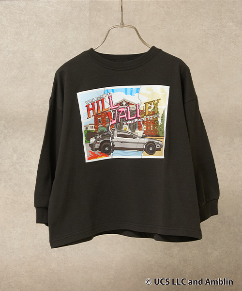 b・ROOM（ビールーム）の「【BACK TO THE FUTURE 40TH】【MNCM】【カイテキ天竺】ビッグシルエットアソートプリントTシャツ（Tシャツ/カットソー・キッズ・カーキ/ライトベージュ/ブラック・150cm/120cm/130cm/110cm/140cm）」の6枚目の写真
