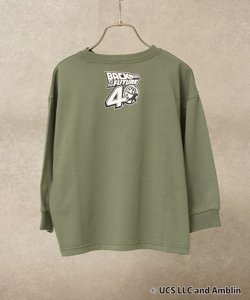 b・ROOM（ビールーム）の「【BACK TO THE FUTURE 40TH】【MNCM】【カイテキ天竺】ビッグシルエットアソートプリントTシャツ（Tシャツ/カットソー・キッズ・カーキ/ライトベージュ/ブラック・150cm/120cm/130cm/110cm/140cm）」の7枚目の写真