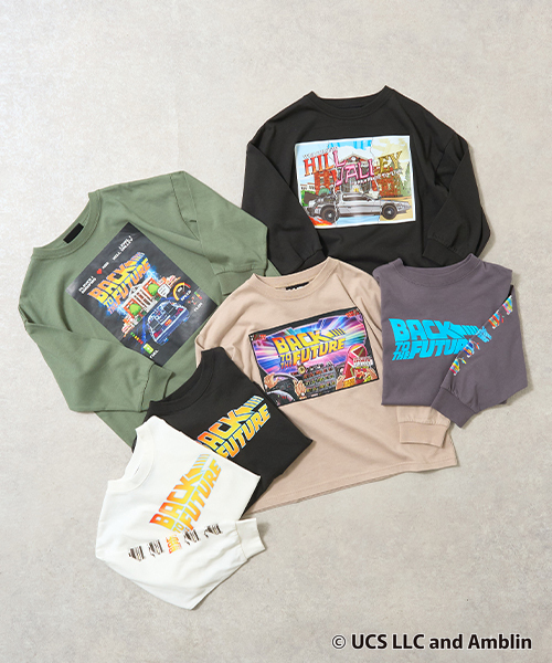 b・ROOM（ビールーム）の「【BACK TO THE FUTURE 40TH】【MNCM】【カイテキ天竺】ビッグシルエットアソートプリントTシャツ（Tシャツ/カットソー・キッズ・カーキ/ライトベージュ/ブラック・150cm/120cm/130cm/110cm/140cm）」の10枚目の写真
