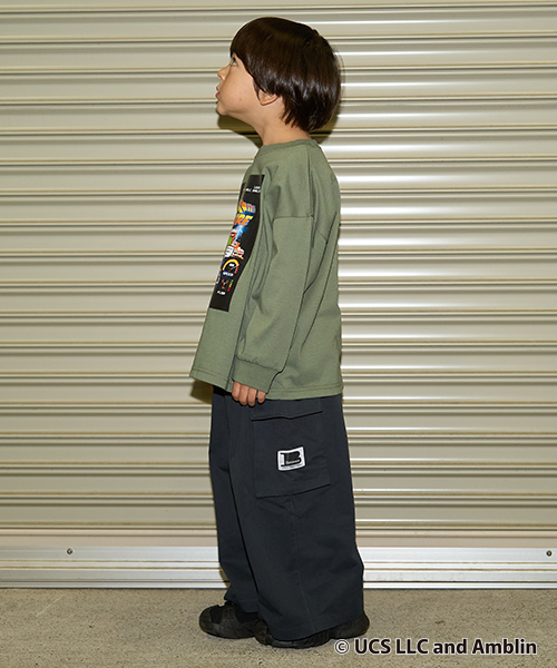 b・ROOM（ビールーム）の「【BACK TO THE FUTURE 40TH】【MNCM】【カイテキ天竺】ビッグシルエットアソートプリントTシャツ（Tシャツ/カットソー・キッズ・カーキ/ライトベージュ/ブラック・150cm/120cm/130cm/110cm/140cm）」の19枚目の写真