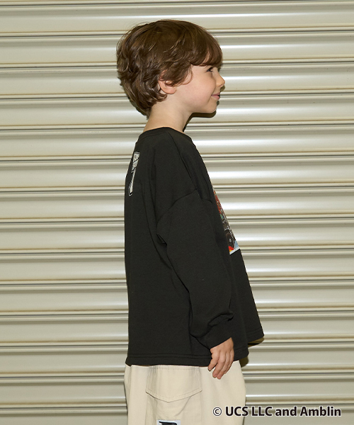 b・ROOM（ビールーム）の「【BACK TO THE FUTURE 40TH】【MNCM】【カイテキ天竺】ビッグシルエットアソートプリントTシャツ（Tシャツ/カットソー・キッズ・カーキ/ライトベージュ/ブラック・150cm/120cm/130cm/110cm/140cm）」の22枚目の写真