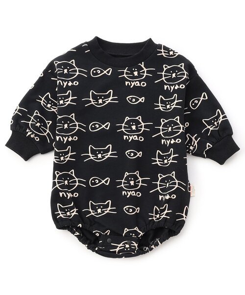 BREEZE（ブリーズ）の「FUN!FAN!ANIMAL　総柄ボディオール（ロンパース・キッズ・オフホワイト/ブラック・80/70）」の13枚目の写真