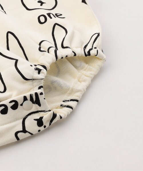 BREEZE（ブリーズ）の「FUN!FAN!ANIMAL　総柄ボディオール（ロンパース・キッズ・オフホワイト/ブラック・80/70）」の12枚目の写真