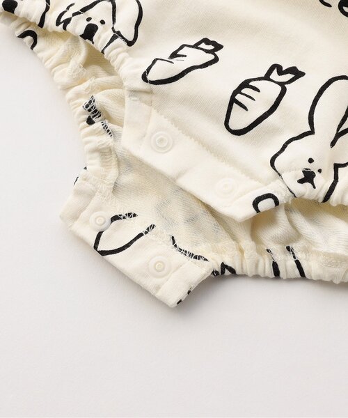 BREEZE（ブリーズ）の「FUN!FAN!ANIMAL　総柄ボディオール（ロンパース・キッズ・オフホワイト/ブラック・80/70）」の11枚目の写真