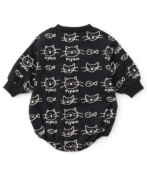 BREEZE（ブリーズ）の「FUN!FAN!ANIMAL　総柄ボディオール（ロンパース・キッズ・オフホワイト/ブラック・80/70）」の9枚目の写真