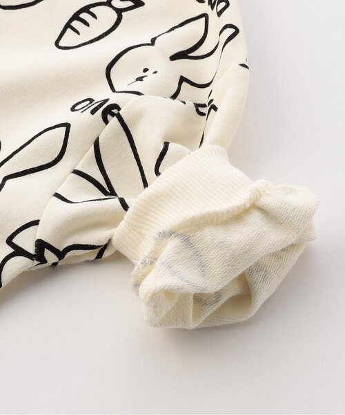 BREEZE（ブリーズ）の「FUN!FAN!ANIMAL　総柄ボディオール（ロンパース・キッズ・オフホワイト/ブラック・80/70）」の5枚目の写真