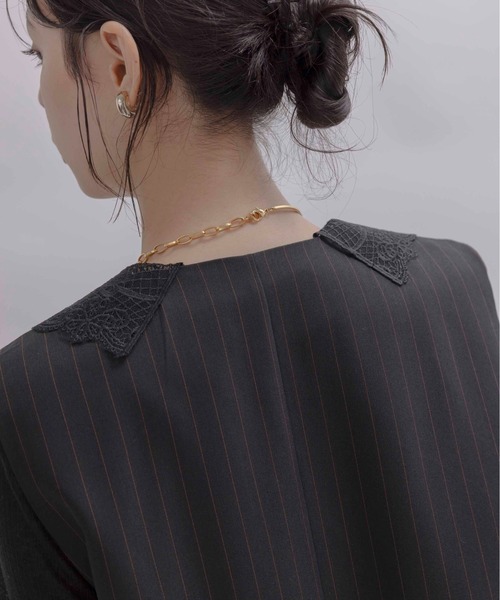 レースカラーZIPストライプジャンスカ Eimee Law│Eimee Law & LHELBIE