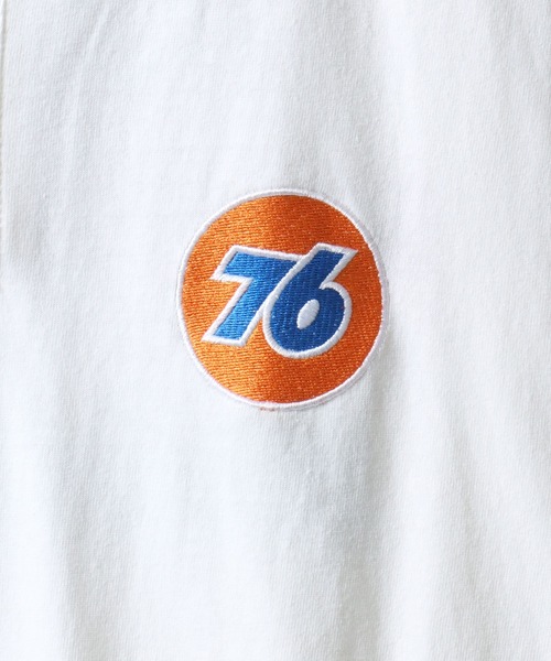 76(セブンティシックス)の「76Lubricants/ナナロクルブリカンツ オーバーサイズ ワッペン刺繍 ヘンリーネック ロンT 長袖Tシャツ(Tシャツ/カットソー・メンズ・ホワイト/ダークグリーン/イエロー/ブラック・L/M)」の17枚目の写真