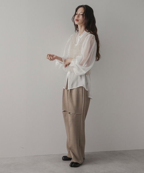 rectangle（レクタングル）の「ミックスシャギーベスト（ベスト・レディース・オレンジ/ブルー/アイボリー・FREE）」の20枚目の写真