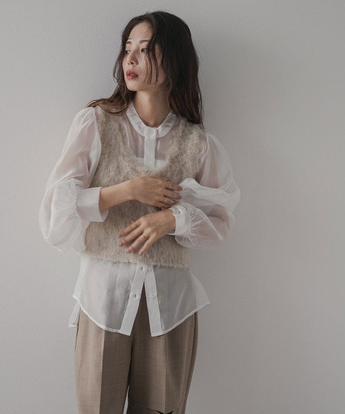 rectangle（レクタングル）の「ミックスシャギーベスト（ベスト・レディース・オレンジ/ブルー/アイボリー・FREE）」の21枚目の写真