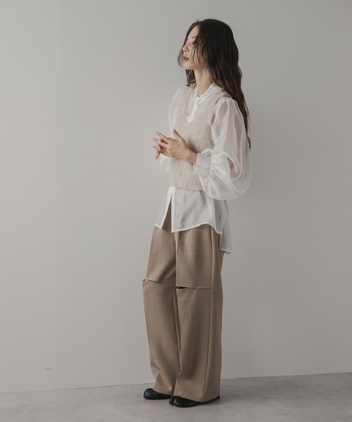 rectangle（レクタングル）の「ミックスシャギーベスト（ベスト・レディース・オレンジ/ブルー/アイボリー・FREE）」の22枚目の写真