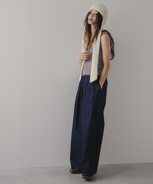 rectangle（レクタングル）の「ミックスシャギーベスト（ベスト・レディース・オレンジ/ブルー/アイボリー・FREE）」の6枚目の写真