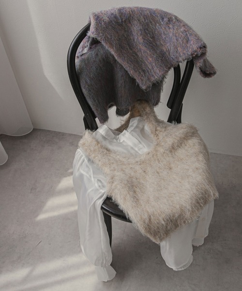 rectangle（レクタングル）の「ミックスシャギーベスト（ベスト・レディース・オレンジ/ブルー/アイボリー・FREE）」の12枚目の写真