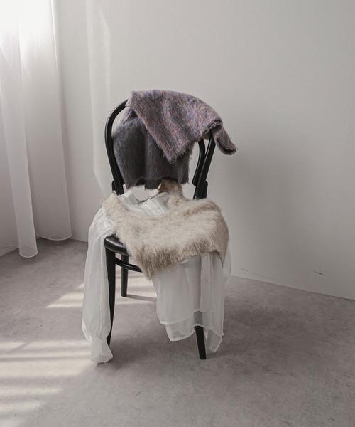 rectangle（レクタングル）の「ミックスシャギーベスト（ベスト・レディース・オレンジ/ブルー/アイボリー・FREE）」の13枚目の写真