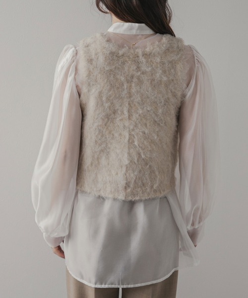 rectangle（レクタングル）の「ミックスシャギーベスト（ベスト・レディース・オレンジ/ブルー/アイボリー・FREE）」の15枚目の写真