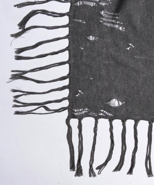 MONKEY TIME（モンキータイム）の「＜monkey time＞ アフガンストール◆（ストール/ショール・メンズ・ダークグレー/オリーブ・フリー）」の4枚目の写真