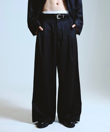 「Camphor wood」 スラックス LARGE ブラック メンズ Camphor wood スラックス super wide baggy polyester slacks