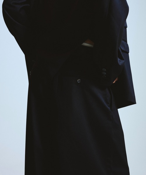 Camphor wood（カンファーウッド）の「1tuck wide baggy slacks / 1タックワイドバギースラックス(セットアップ着用可能)（スラックス・メンズ・グレー/ブラック・SMALL/MEDIUM/LARGE）」の19枚目の写真