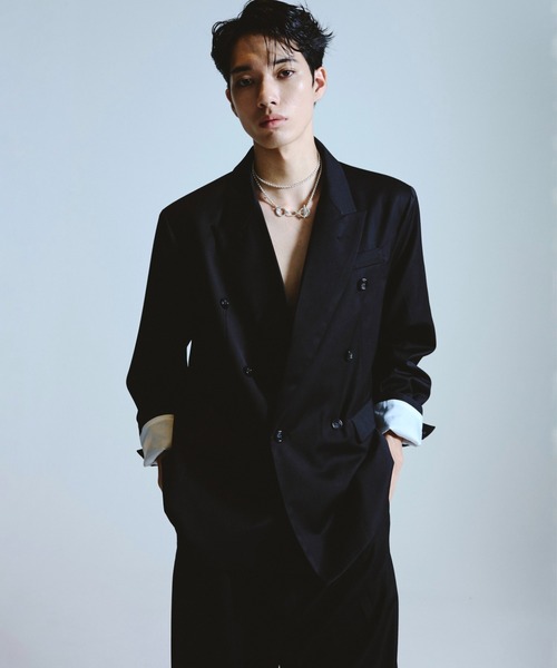 Camphor wood（カンファーウッド）の「1tuck wide baggy slacks / 1タックワイドバギースラックス(セットアップ着用可能)（スラックス・メンズ・グレー/ブラック・SMALL/MEDIUM/LARGE）」の20枚目の写真