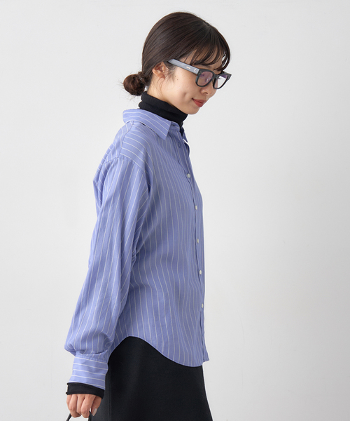 リヨセルストライプレギュラーシャツ（シャツ/ブラウス）｜IENA