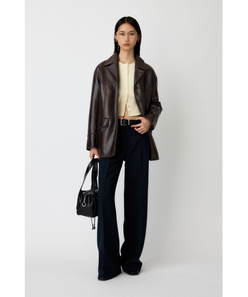 MOUSSY(マウジー)の「F/LEATHER 70s HALF コート(その他アウター・レディース・ブラウン・FREE)」の3枚目の写真