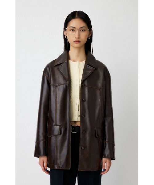 25年AW新作】F/LEATHER 70s HALF コート（その他アウター）｜MOUSSY