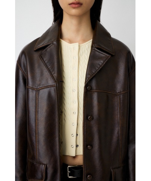 25年AW新作】F/LEATHER 70s HALF コート（その他アウター）｜MOUSSY